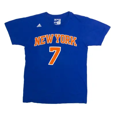 ADIDAS New York Knicks #7 Anthony Mens T-Shirt Blue USA Crew Neck M