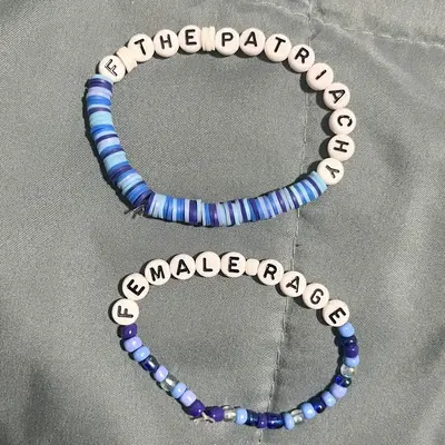 Blue Friendship Bracelet - Glass or Clay Bead options - Several sayings