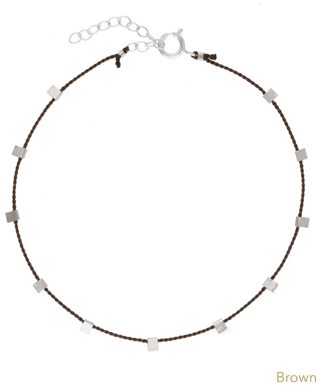 Hilo Bracelet | Metal Color: Silver | Color: Brown | Length: Adjustable 6 - 7 inches