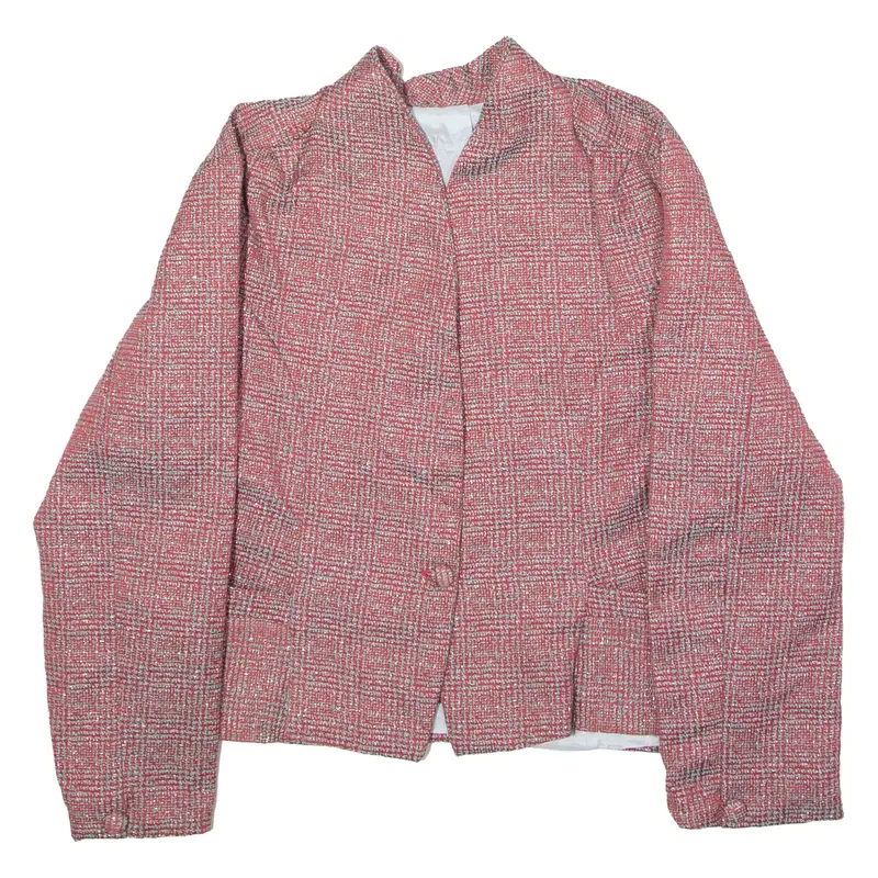 GMMG Womens Blazer Jacket Red 90s Check L