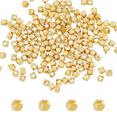 150Pcs Brass Cube Beads