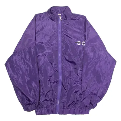 Mens Shell Jacket Purple Satin Nylon M