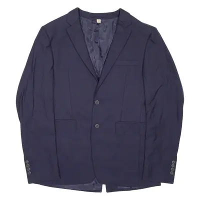 BURBERRY Mens Blazer Coat Blue 2XL