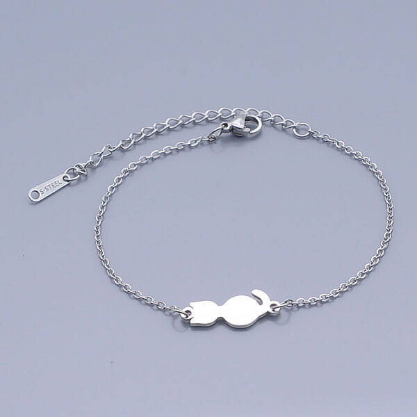 Tarnish Resistant 201 Stainless Steel Kitten Link Bracelets