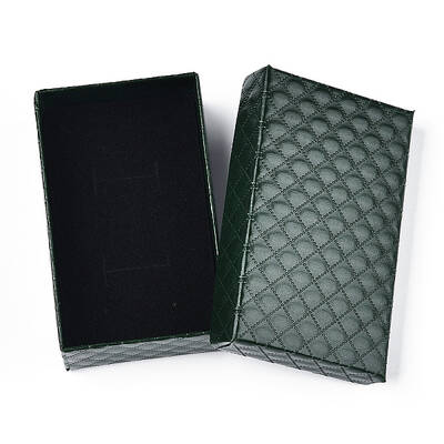 Rhombus Textured Cardboard Jewelry Boxes