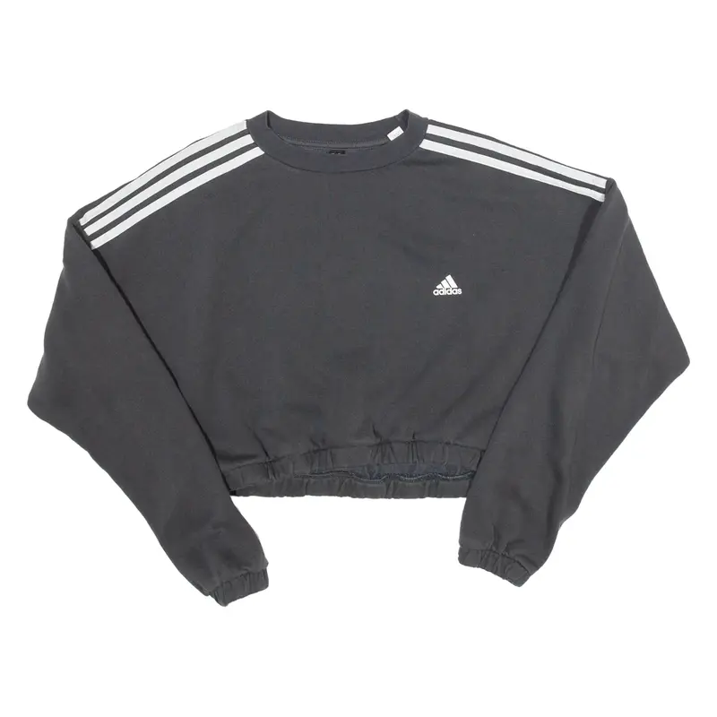 ADIDAS Cropped Girls Sweatshirt Black L