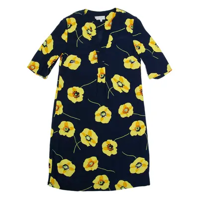 HOBBS LONDON Oversized Womens Day Dress Blue Floral Knee Length UK 6