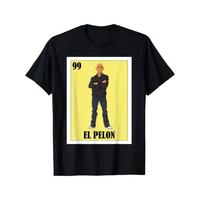 funny graphic summer Men's Casual Cotton T-Shirt - Funny Mexican Bald Guy Design with \