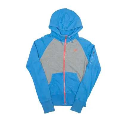 NIKE Hoodie Blue Full Zip Womens S