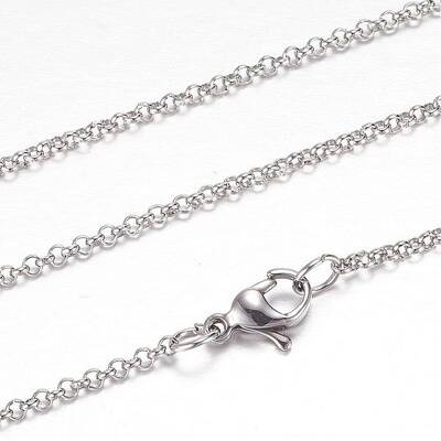 Tarnish Resistant 304 Stainless Steel Rolo Chain Necklaces