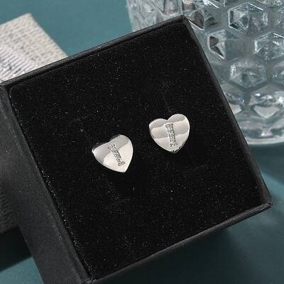 Rack Plating Brass Micro Pave Clear Cubic Zirconia Stud Earrings