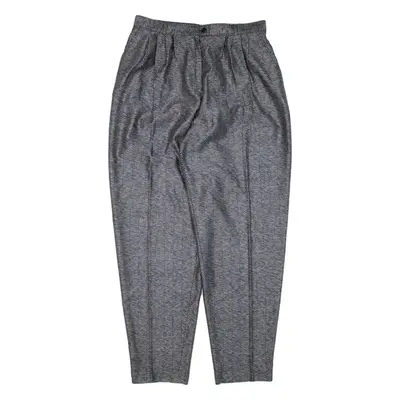 LADY BEAUTIFUL Pleated Trousers Grey Loose Tapered Womens W30 L30