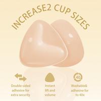 Push Up Sticky Inserts for Women Instant Boost Double-Sided Self-Adhesive Bra Pad for Dress,Swim,Dance Sticky Bra Cup Womensw...