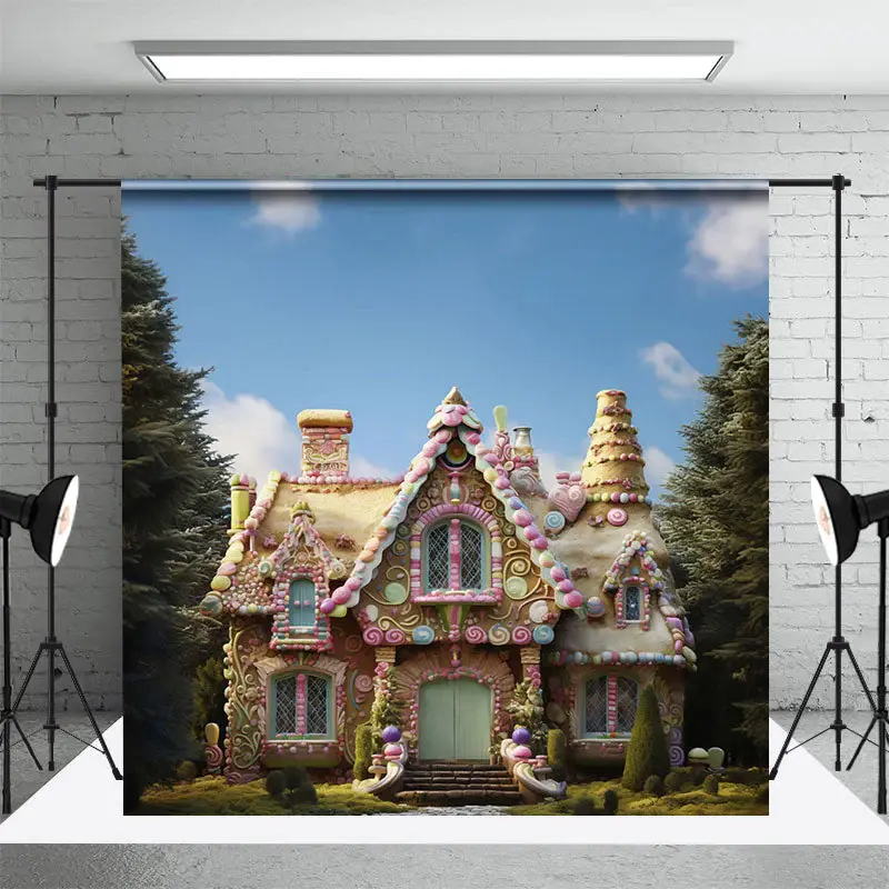 Aperturee Forest Sky Candy House Scenery Cake Smash Backdrop | Best Background Photoshoot | Diy Photography Backdrop | Best P...