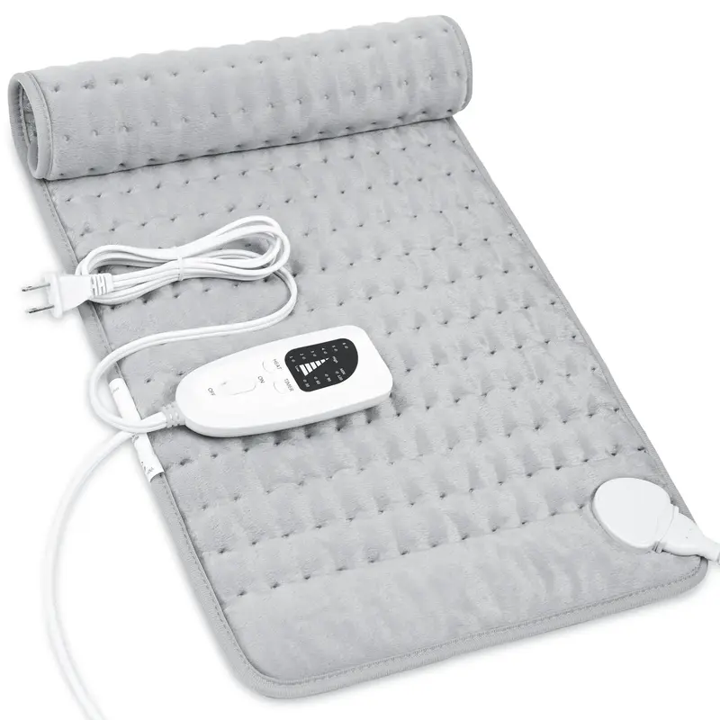 Electric Heating Pad, 6-level Temperature Control Heating Pad with 4-level Timer, Electric Heating Pad for Home, Electric Bl...