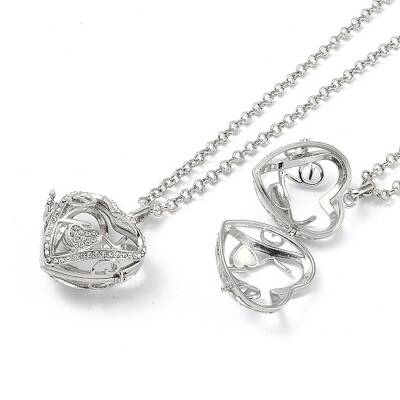 Brass with Rhinestone Pendant Necklaces