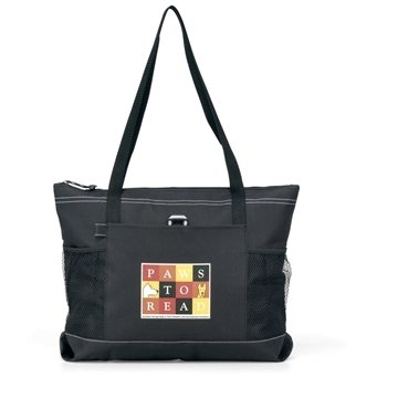 50 Customized Select Zippered Tote - Mesh Pockets & Pen Loop