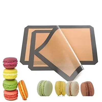 Silicone Baking Mat, 2pcs Non-stick Reusable Baking Mat, Heat Resistant Oven Liner Sheets, Cake Pan Mats, For Macaron, Cookie...