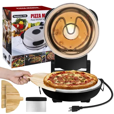 Original Piezano Pizza Oven - Opulents Vik - 800° Countertop Brick Pizza Oven - Open Window