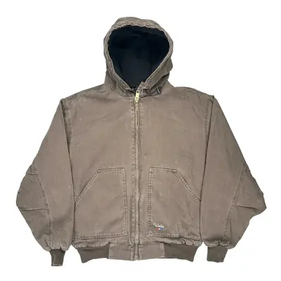 Workwear Walls Oversized Jacket - Large Brown Cotton