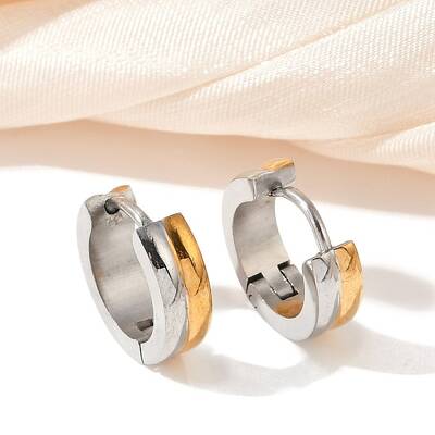 304 Stainless Steel Polishing Effect Hoop Earrings
