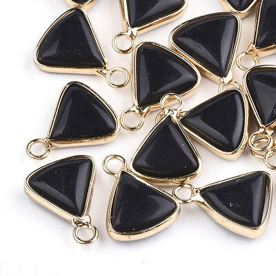 Synthetic Black Stone Pendants