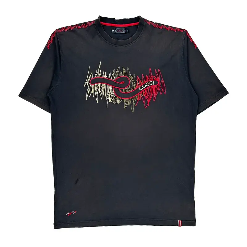 Coogi Graphic T-Shirt - 2XL Black Cotton