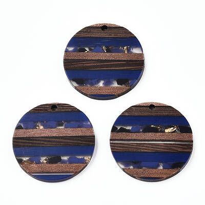 Transparent Resin & Walnut Wood Pendants
