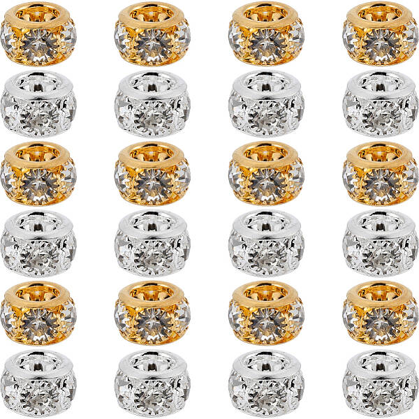 40Pcs 2 Colors Brass Spacer Beads