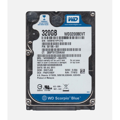 591195-001 HP 320GB 5400RPM SATA 3Gb/s 8MB Cache 2.5-inch Hard Drive
