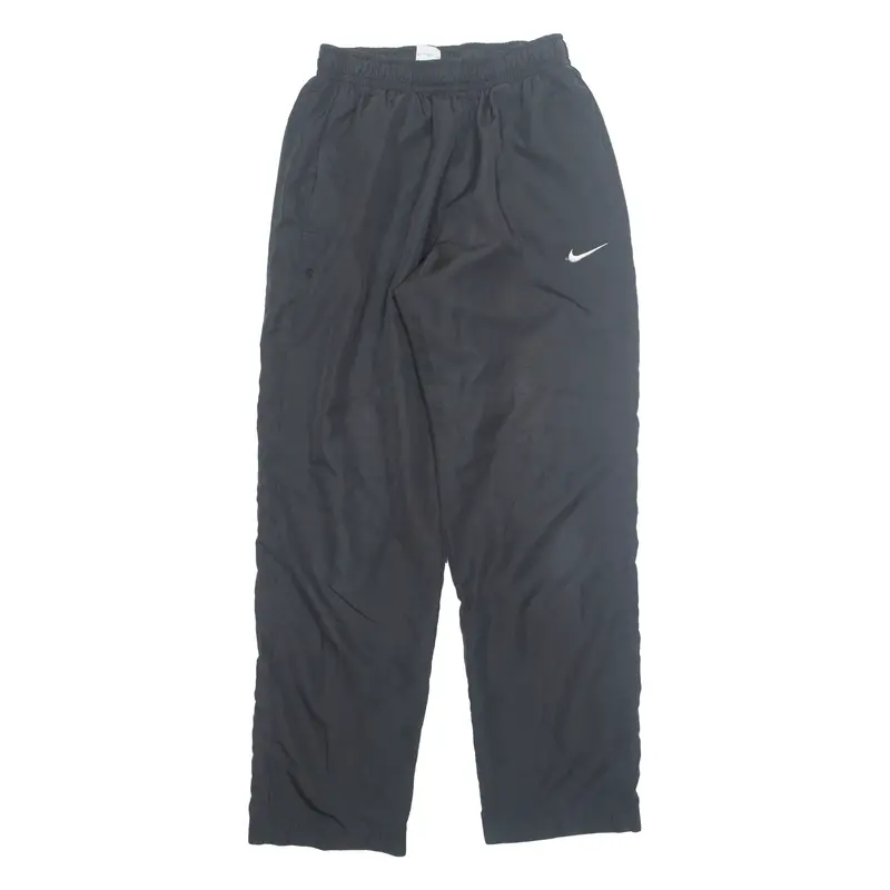 NIKE Mesh Lined Mens Track Pants Black Straight M W26 L30