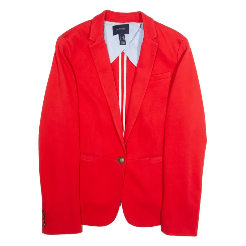 LANDS END Womens Blazer Jacket Red M