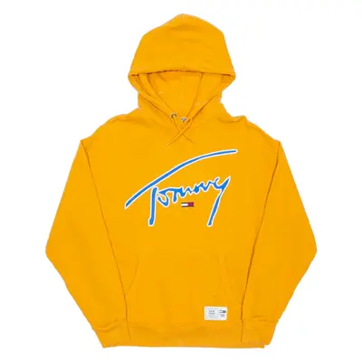 TOMMY HILFIGER Mens Orange Hoodie S
