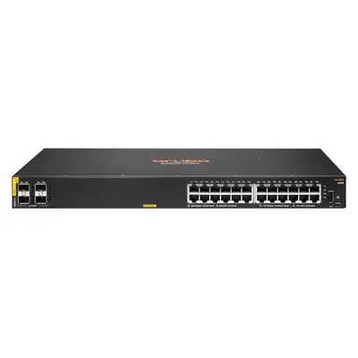 HP R8N87-61021 | Aruba 6000f Series 24-Ports 10/100/1000Base-T RJ-45 PoE Class 4 4-Ports 1000Base-X SFP Gigabit Ethernet Swi...