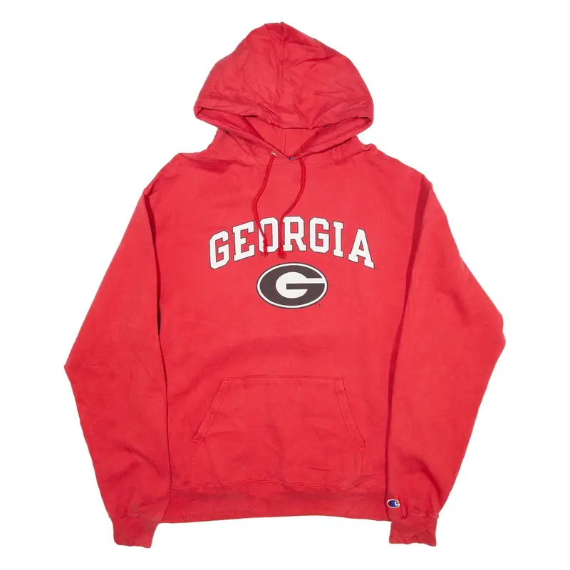 CHAMPION Georgia Mens Red Hoodie USA L