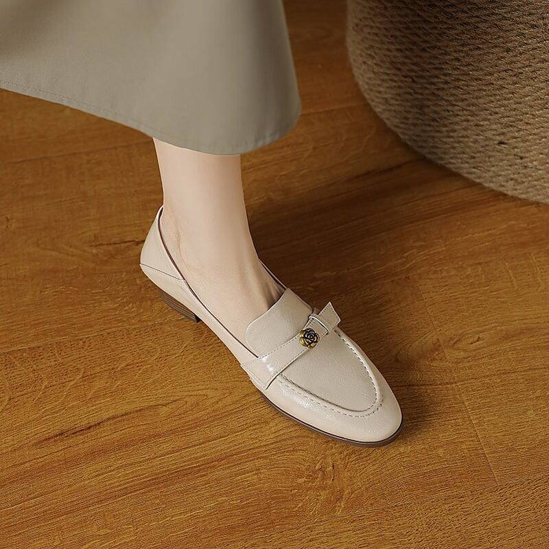 CHIKO Beena Round Toe Block Heels Loafers Shoes
