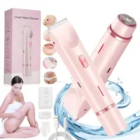 Glow Aura 2-in-1 Trimmer for Women – 2025 Dual Bikini Trimmer & Facial Razor, Painless Electric Shaver for Silky Skin, Repl...