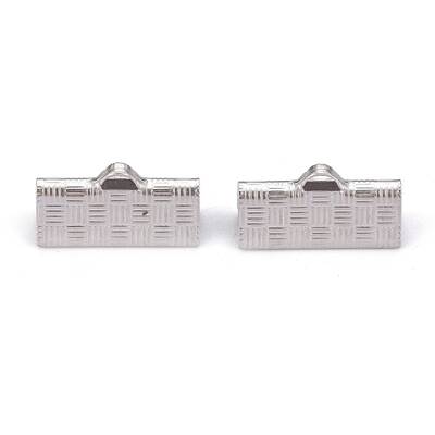 Tarnish Resistant 304 Stainless Steel Ribbon Crimp Ends