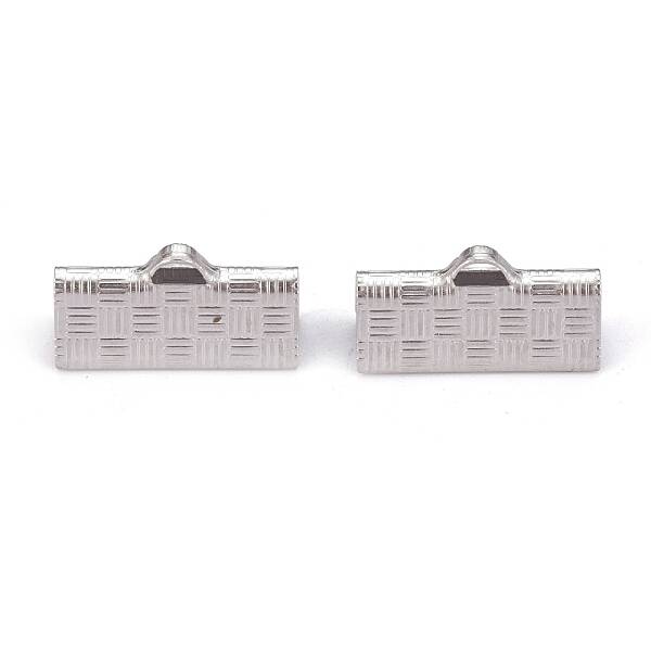 Tarnish Resistant 304 Stainless Steel Ribbon Crimp Ends