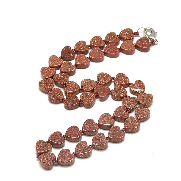 Synthetic Goldstone Beaded Necklaces