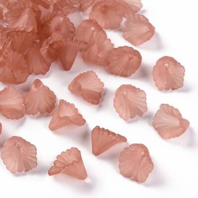 Frosted Acrylic Bead Caps