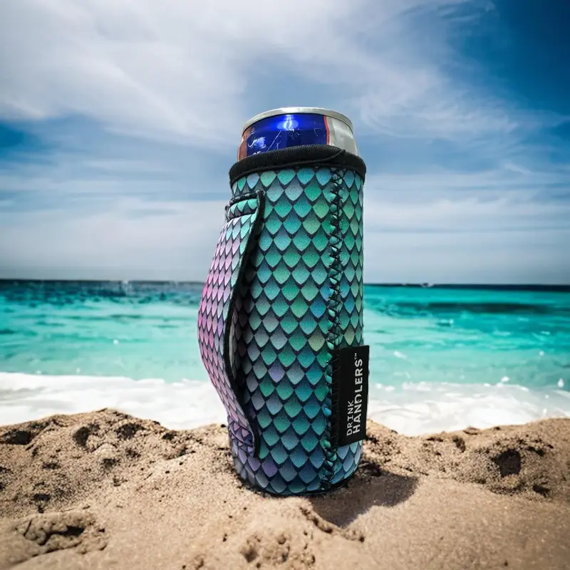 3 Pack - 12oz Slim Can Neoprene Drink Sleeve with Handle