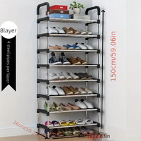 8-Tier Metal Shoe Rack Organizer – Space-Saving Freestanding Design, Sturdy Steel Construction, Holds Up to 6kg, Fits Vario...
