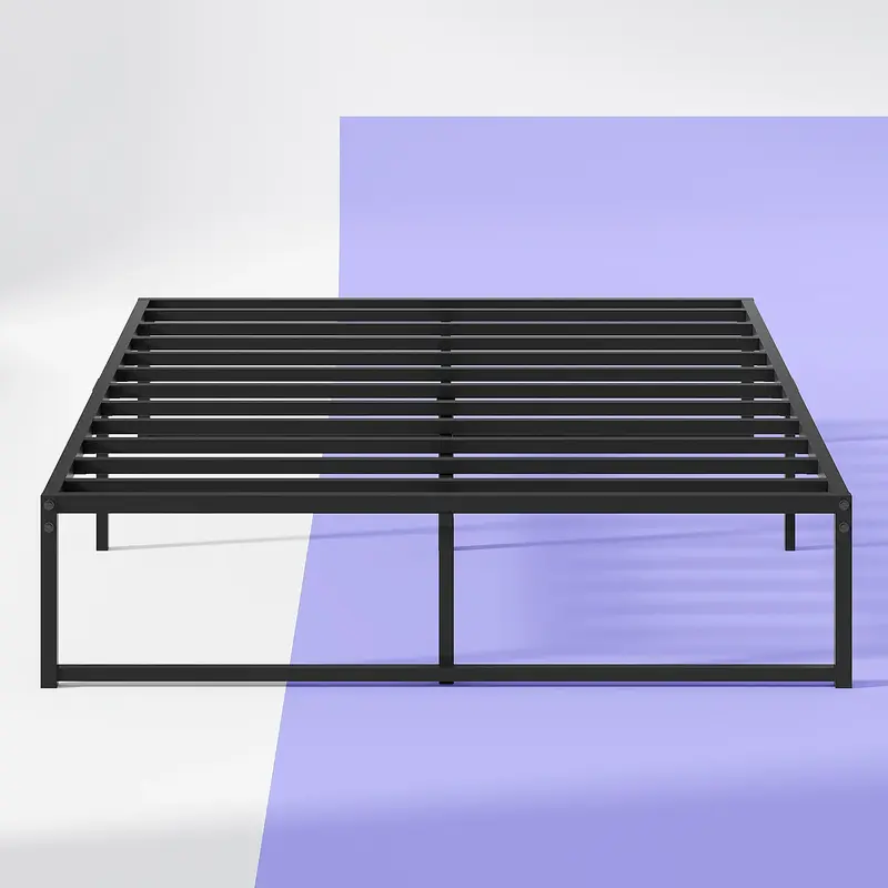 VECELO Platform Bed Frame Metal Slat Support 14 in Height Twin Full Queen King Size Beds Base Bed Frame, No Box Spring Requir...