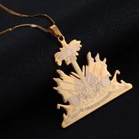 Stainless Steel Haiti Pendant Necklace Ayiti Item Haiti Jewelry