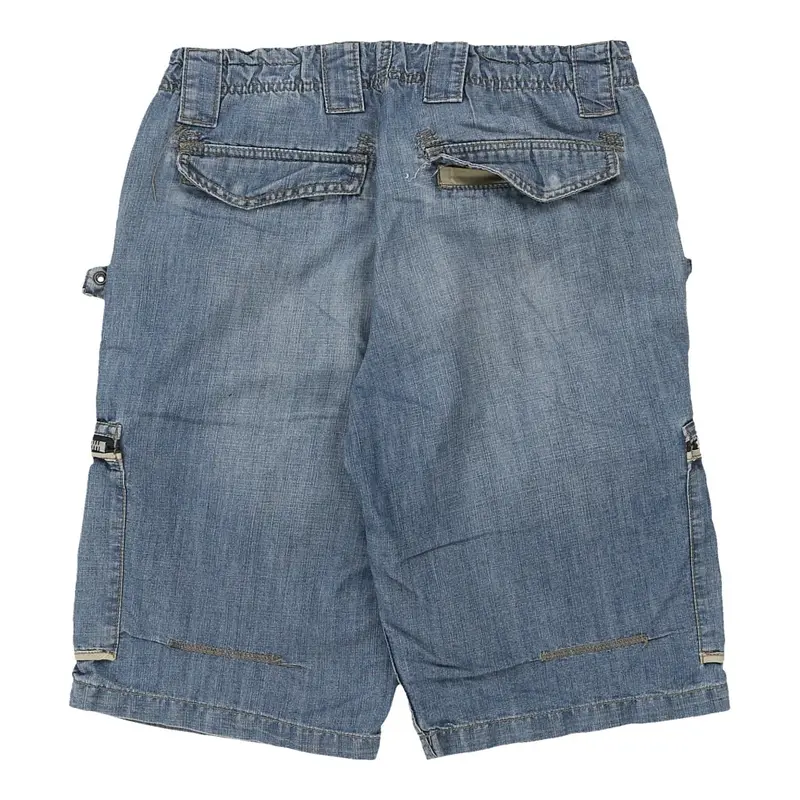 New Mentality Denim Shorts - 32W 12L Blue Cotton