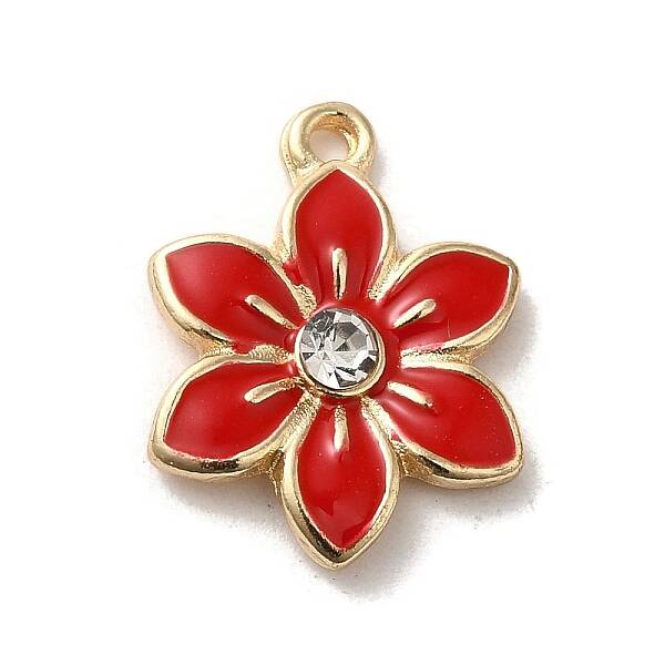 Flower Alloy Enamel Pendants