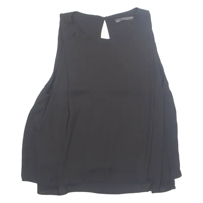 ZARA Womens Vest Black Sleeveless S