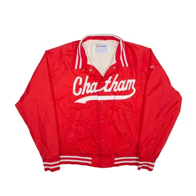 TRIMARK Chatham Bomber USA Jacket Red Nylon Mens XL