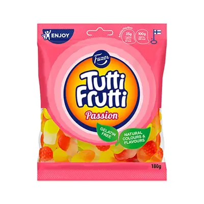 Fazer Tutti Frutti Passion - Sweet Chewy Bonbon Candy